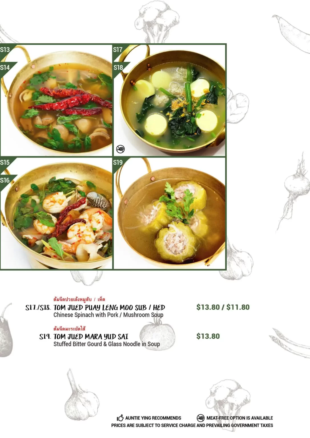 Baan Ying Curry And Soup Menu 2024 fully updated 