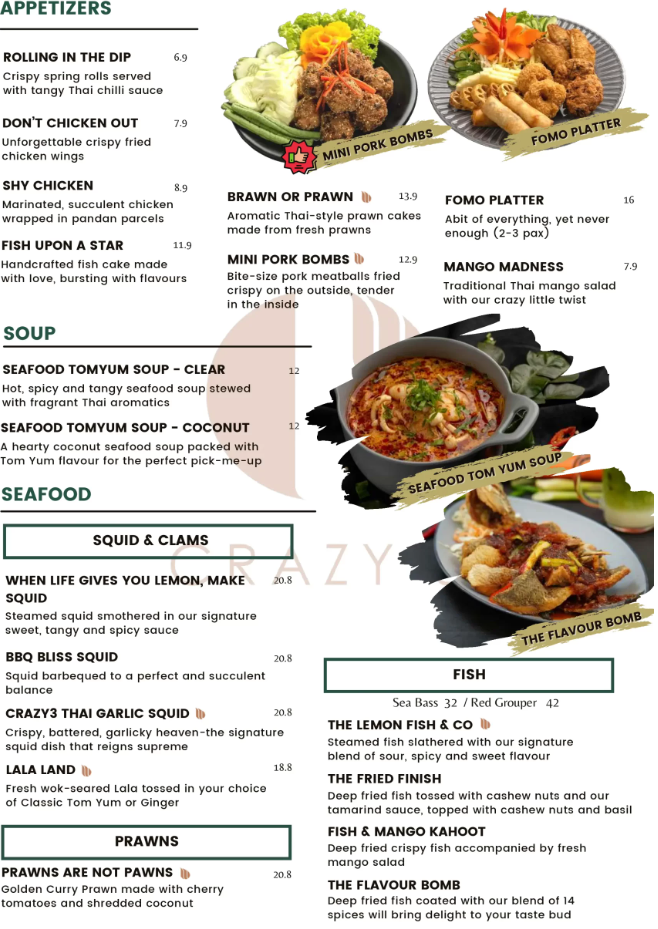 ThaiLily Restaurant Menu & Price List Singapore 2024