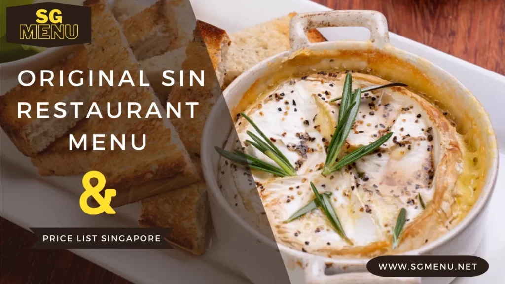 Original Sin Restaurant Menu