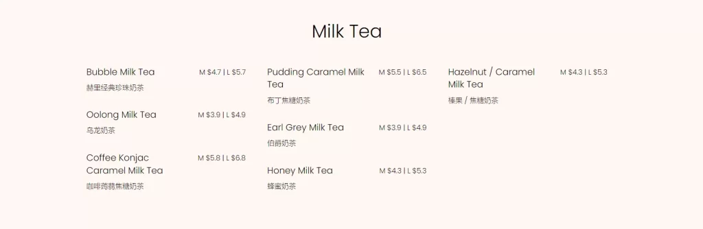 Hollin Menu Milk Tea Series Price 2024
