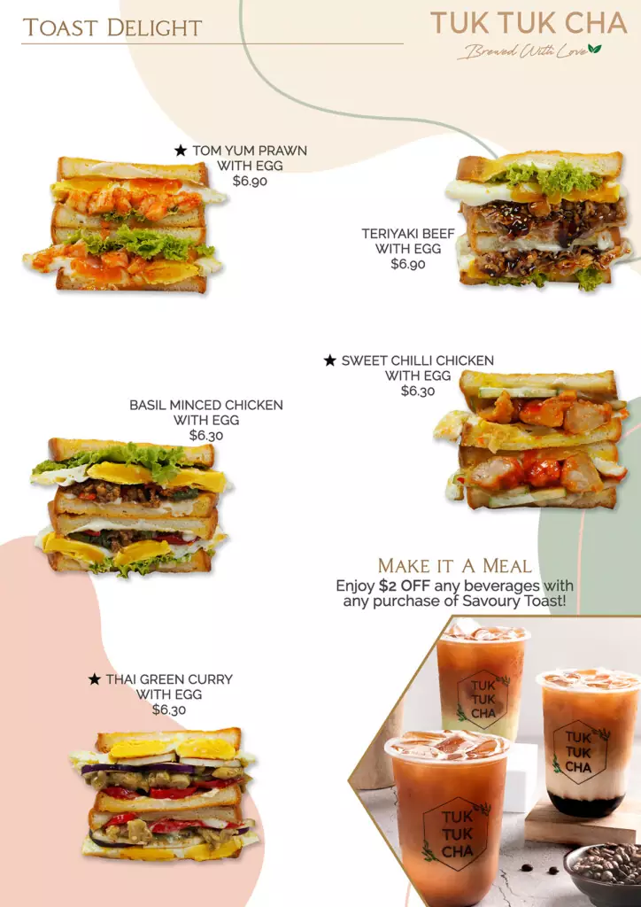 Tuk Tuk Cha Toast Delights Menu Prices 2024