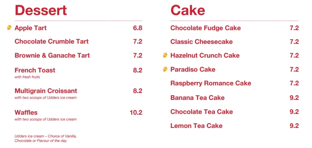 Swissbake Singapore Sliced Cake Menu Price 2024