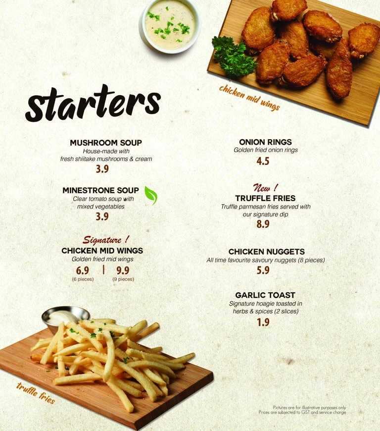 Buddy Hoagies Starters Menu With Prices 2024